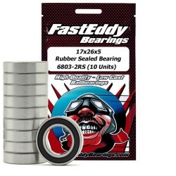 17x26x5 Rubber Sealed Bearings 6803-2RS (10)