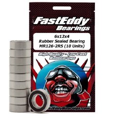 Tamiya 1260 Rubber Sealed Replacement Bearing 6X12X4 (10 Units)