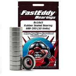 Tamiya 1680 Rubber Sealed Replacement Bearing 8X16X5 (10 Units)