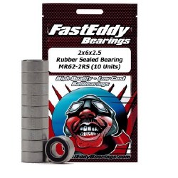 Tamiya 620 Rubber Sealed Replacement Bearing 2X6X2.5 (10 Units)