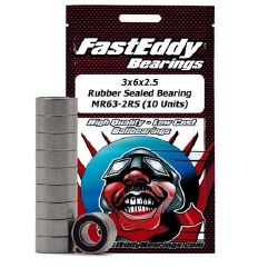 Tamiya 630 Rubber Sealed Replacement Bearing 3X6X2.5 (10 Units)