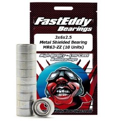 Tamiya 630 Metal Shielded Replacement Bearing 3X6X2.5 (10 Units)