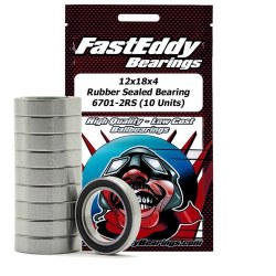 12x18x4 Rubber Sealed Bearing 6701-2RS (10 Units)