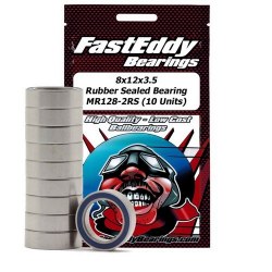 8x12x3.5 Rubber Sealed Bearing MR128-2RS-10 Units