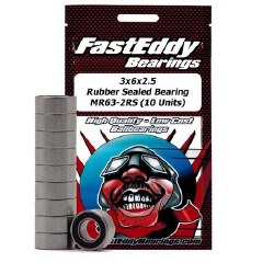 3x6x2.5 Rubber Sealed Bearings MR63-2RS (10)