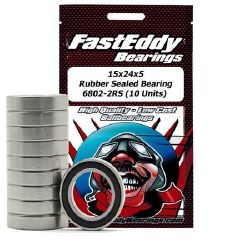 15x24x5 Rubber Sealed Bearings 6802-2RS (10)