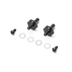 TLR Front Axle Set, Aluminum, Black, 12mm: 22S Sprint