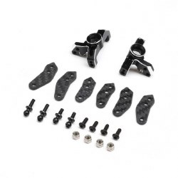TLR Spindle Set, Aluminum, Black: 22S Sprint