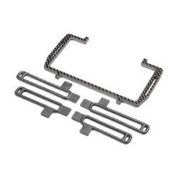 TLR Battery Mount Set, Carbon: 22X