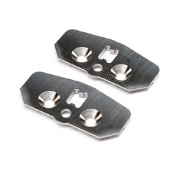 TLR Skid Plate, Adjustable Chassis, +2, Titanium (2): 8X 2.0