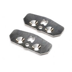 TLR Skid Plate, Adjustable Chassis, +1, Titanium (2): 8X 2.0