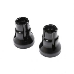 Rear Axle Mount Set,0 Deg,AL, BLK: LMT, TTLMT
