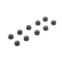 M3 Aluminum Lock Nuts, Black (10)