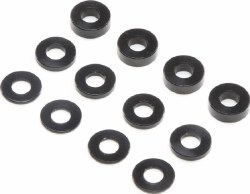 M3 x 6.5mm Aluminum Washer Set, Black (4ea)