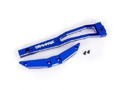 Chassis brace, front, 6061-T6 aluminum (blue-anodized/ 2.5x6mm CCS (with threadlock) (2)