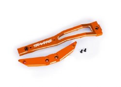 Chassis brace, front, 6061-T6 aluminum (orange-anodized/ 2.5x6mm CCS (with threadlock) (2)