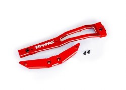 Chassis brace, front, 6061-T6 aluminum (red-anodized/ 2.5x6mm CCS (with threadlock) (2)