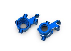 Traxxas Steering blocks, alum w/threadlock, left&right(2)(Blue)