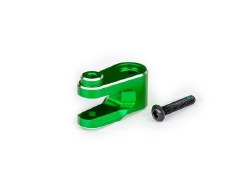 Servo horn, steering, 6061-T6 aluminum (green-anodized)/ 3x15mm BCS (with threadlock) (1)