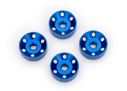 Wheel washers, machined aluminum, blue (4)