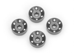 Wheel washers, machined aluminum, gray (4)