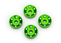 Wheel washers, machined aluminum, green (4)