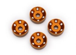 Wheel washers, machined aluminum, orange (4)