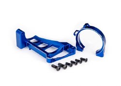 Motor mounts (front & rear) (blue-anodized 6061-T6 aluminum)/ 3x10mm CCS (with threadlock) (4)/ 4x12