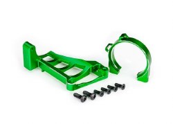 Motor mounts (front & rear) (green-anodized 6061-T6 aluminum)/ 3x10mm CCS (with threadlock) (4)/ 4x1