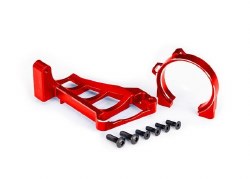 Motor mounts (front & rear) (red-anodized 6061-T6 aluminum)/ 3x10mm CCS (with threadlock) (4)/ 4x12m