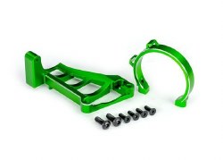 Motor mounts (front & rear) (green-anodized 6061-T6 aluminum)/ 3x10mm CCS (with threadlock) (4)/ 4x1