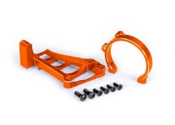 Motor mounts (front & rear) (orange-anodized 6061-T6 aluminum)/ 3x10mm CCS (with threadlock) (4)/ 4x