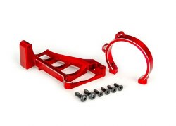 Motor mounts (front & rear) (red-anodized 6061-T6 aluminum)/ 3x10mm CCS (with threadlock) (4)/ 4x12m