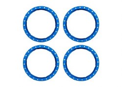 Traxxas Beadlock rings, blue (machined aluminum) (4)