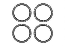 Traxxas Beadlock rings, gray (machined aluminum) (4)
