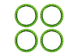 Traxxas Beadlock rings, green (machined aluminum) (4)