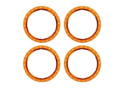 Traxxas Beadlock rings, orange (machined aluminum) (4)