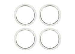 Traxxas Beadlock rings, silver (machined aluminum) (4)