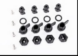 Traxxas Nuts, hatch mounting (hex nuts (4), wing nuts (4))/ shafts (4)/ o-rings (4)/ 3x8mm CCS (stai