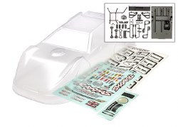 Traxxas Body, Slash Late Model (clear, untrimmed, requires painting)/ body interior/ decal sheets/ h