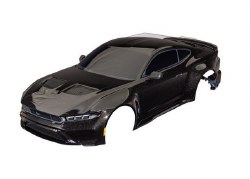 Body, Ford Mustang, complete (black) (painted, decals applied) (includes side mirrors, spoiler, gril