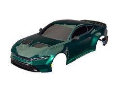 Body, Ford Mustang, complete (green) (painted, decals applied) (includes side mirrors, spoiler, gril