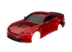 Body, Ford Mustang, complete (red) (painted, decals applied) (includes side mirrors, spoiler, grille