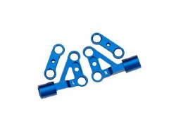 Suspension arms, upper, front, 6061-T6 Aluminuminum (blue-anodized) (left & right)/ 2.5x5mm BCS (wit