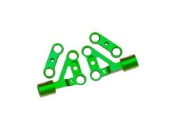 Suspension arms, upper, front, 6061-T6 Aluminuminum (green-anodized) (left & right)/ 2.5x5mm BCS (wi