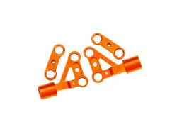 Suspension arms, upper, front, 6061-T6 Aluminuminum (orange-anodized) (left & right)/ 2.5x5mm BCS (w