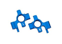 Steering blocks, 6061-T6 Aluminuminum (blue-anodized) (left & right)/ 3x12mm BCS (with threadlock) (