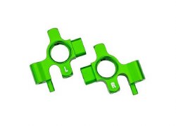 Steering blocks, 6061-T6 Aluminuminum (green-anodized), left & right/ 3x12mm BCS (with threadlock) (