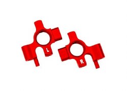 Steering blocks, 6061-T6 Aluminuminum (red-anodized), left & right/ 3x12mm BCS (with threadlock) (4)