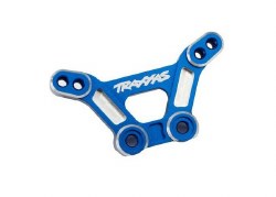 Shock tower, front, 6061-T6 Aluminuminum (blue-anodized)/ 3x15mm BCS (with threadlock) (2)